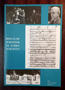 Boguslaw Schaeffer 50 Jahre Schaffen